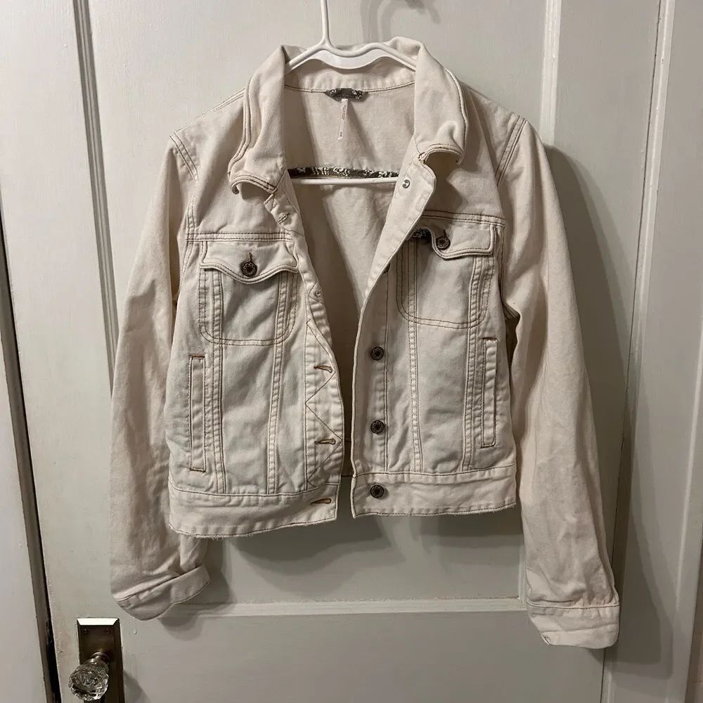 Free People Off-White Jean Jacket
